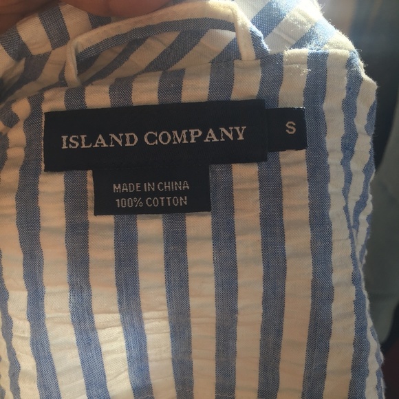 Striped blue and white cotton loose fit blazer - Picture 8 of 8